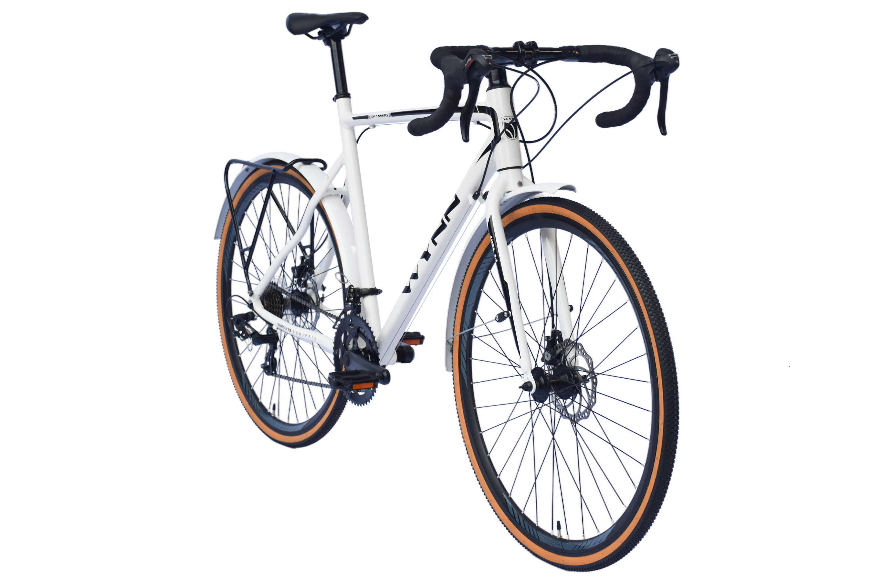 WYNN Gravelbike 28 Zoll GRL1.1 wei&szlig; Rahmenh&ouml;he 56 cm Damen Herren 14 G&auml;nge Gep&auml;cktr&auml;ger Schutzbleche – Bild 2
