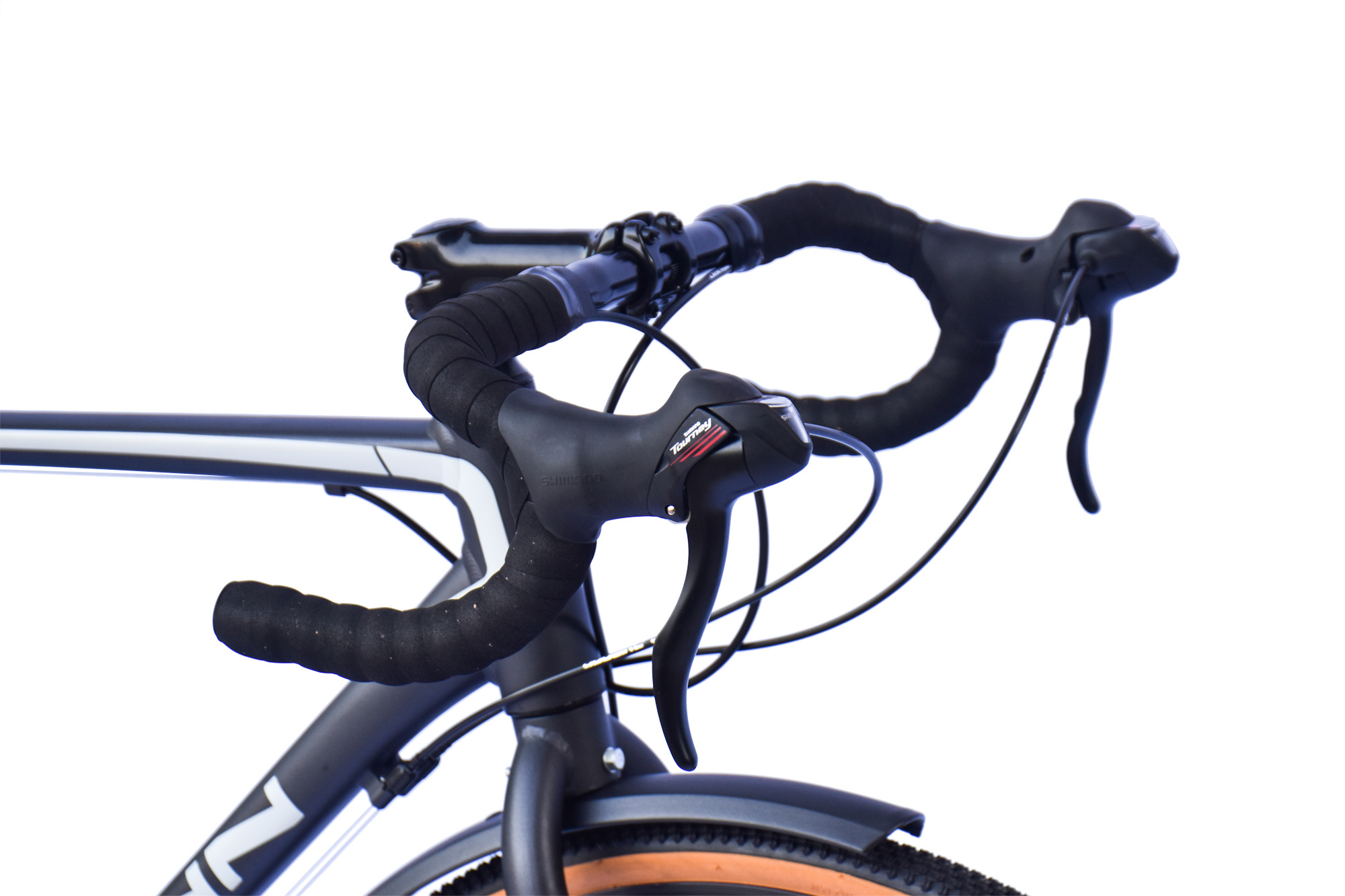 WYNN Gravelbike 28 Zoll GRL1.1 grau Rahmenh&ouml;he 54 cm 14 G&auml;nge Gep&auml;cktr&auml;ger Schutzbleche – Bild 3