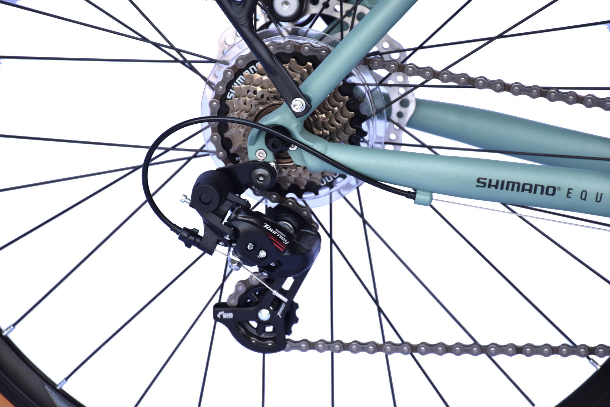 WYNN Gravelbike 28 Zoll GRL1.1 gr&uuml;n Rahmenh&ouml;he 56 cm Damen Herren 14 G&auml;nge Gep&auml;cktr&auml;ger Schutzbleche – Bild 5