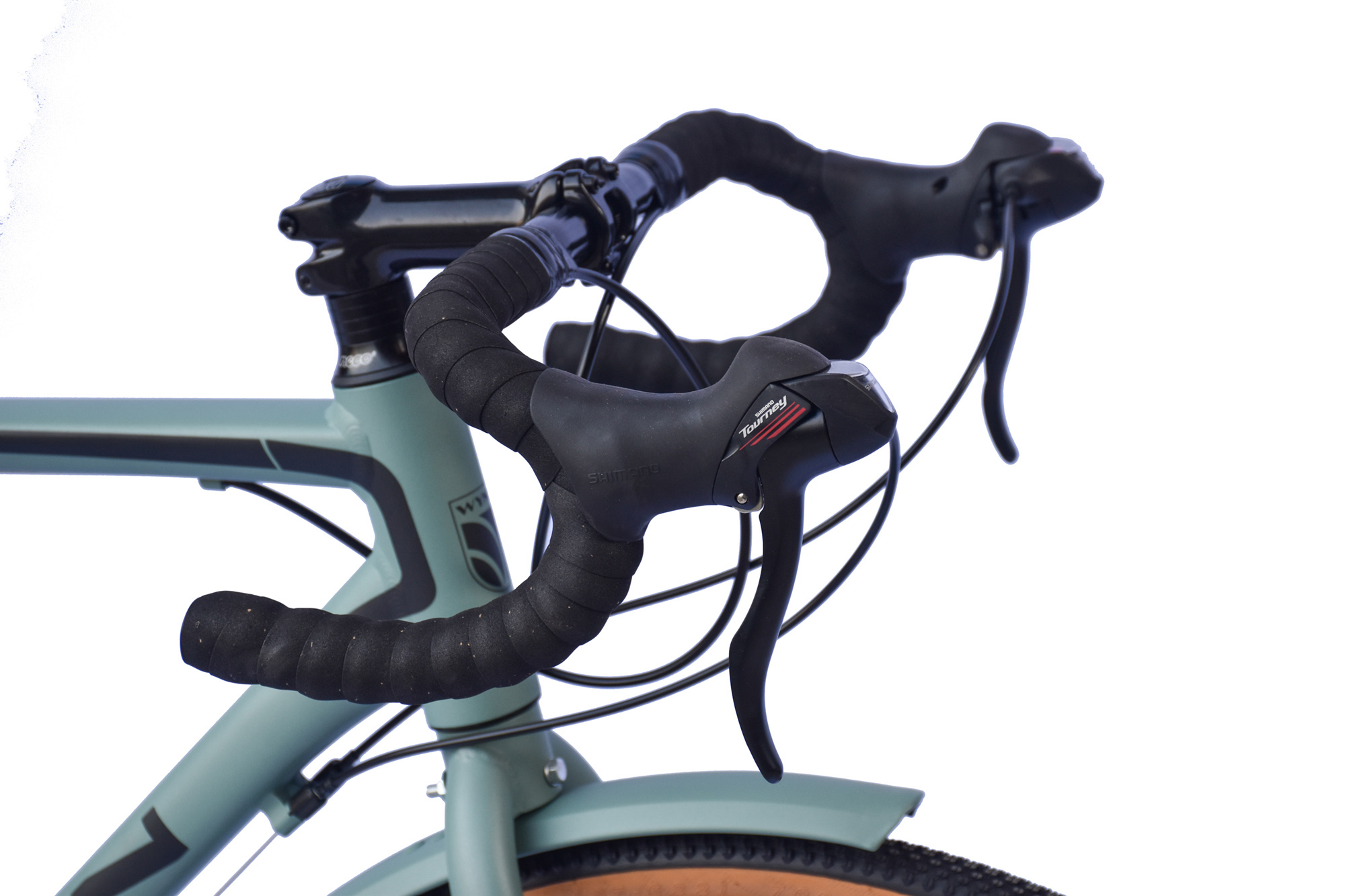 WYNN Gravelbike 28 Zoll GRL1.1 gr&uuml;n Rahmenh&ouml;he 60 cm Damen Herren 14 G&auml;nge Gep&auml;cktr&auml;ger Schutzbleche – Bild 3