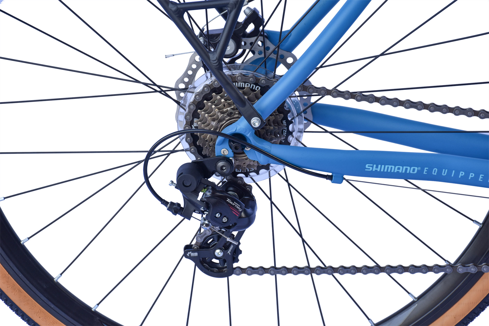 WYNN Gravelbike 28 Zoll GRL1.1 blau Rahmenh&ouml;he 56 cm 14 G&auml;nge Gep&auml;cktr&auml;ger Schutzbleche – Bild 5