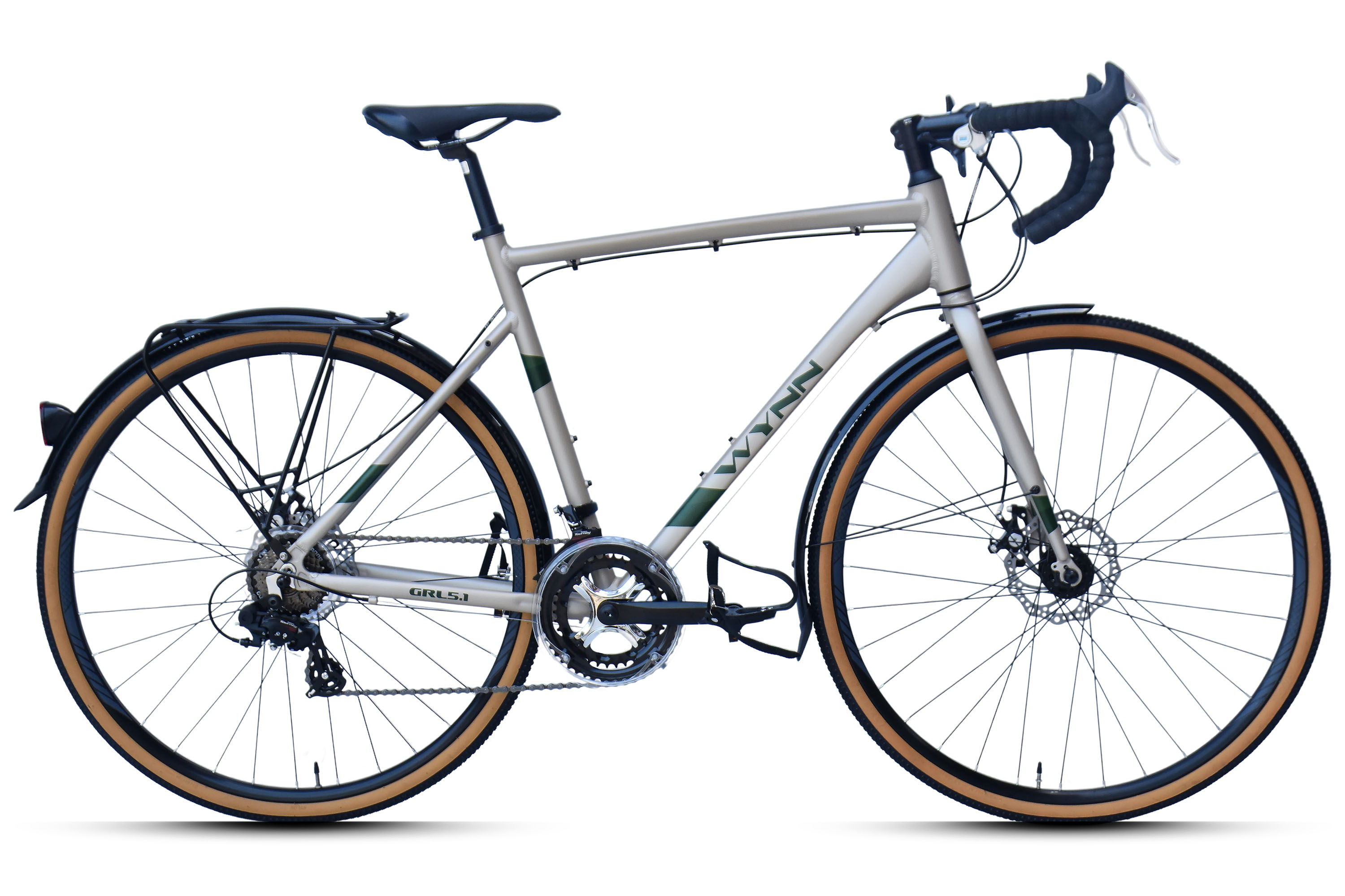 WYNN Gravelbike 28 Zoll GRL5.1 silber Rahmenh&ouml;he 57 cm 14 G&auml;nge Schutzbleche – Bild 1