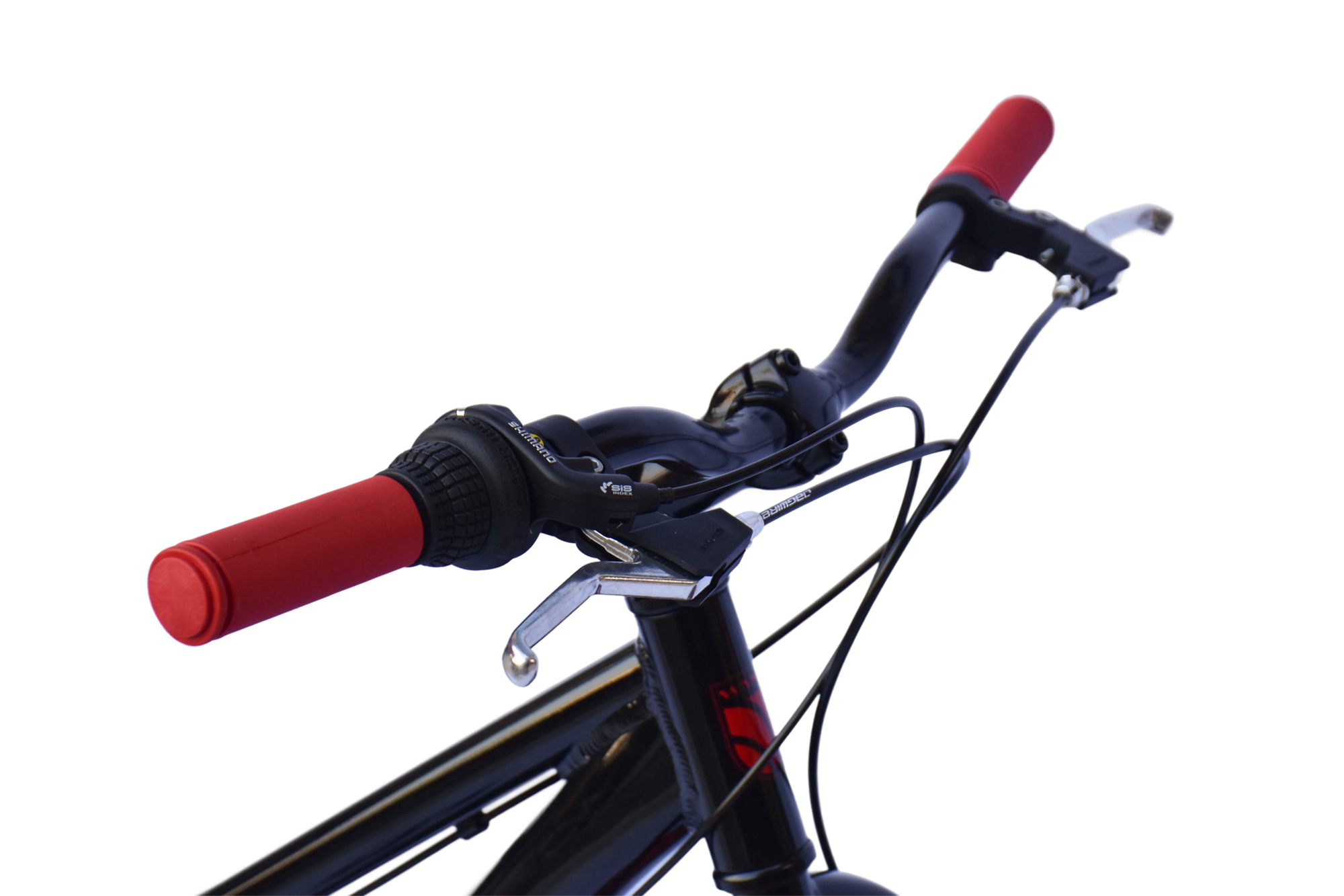 WYNN Fatbike 24 Zoll FAT1.0 schwarz-rot Rahmenh&ouml;he 30 cm Kinder 7 G&auml;nge mech. Scheibenbremse – Bild 4