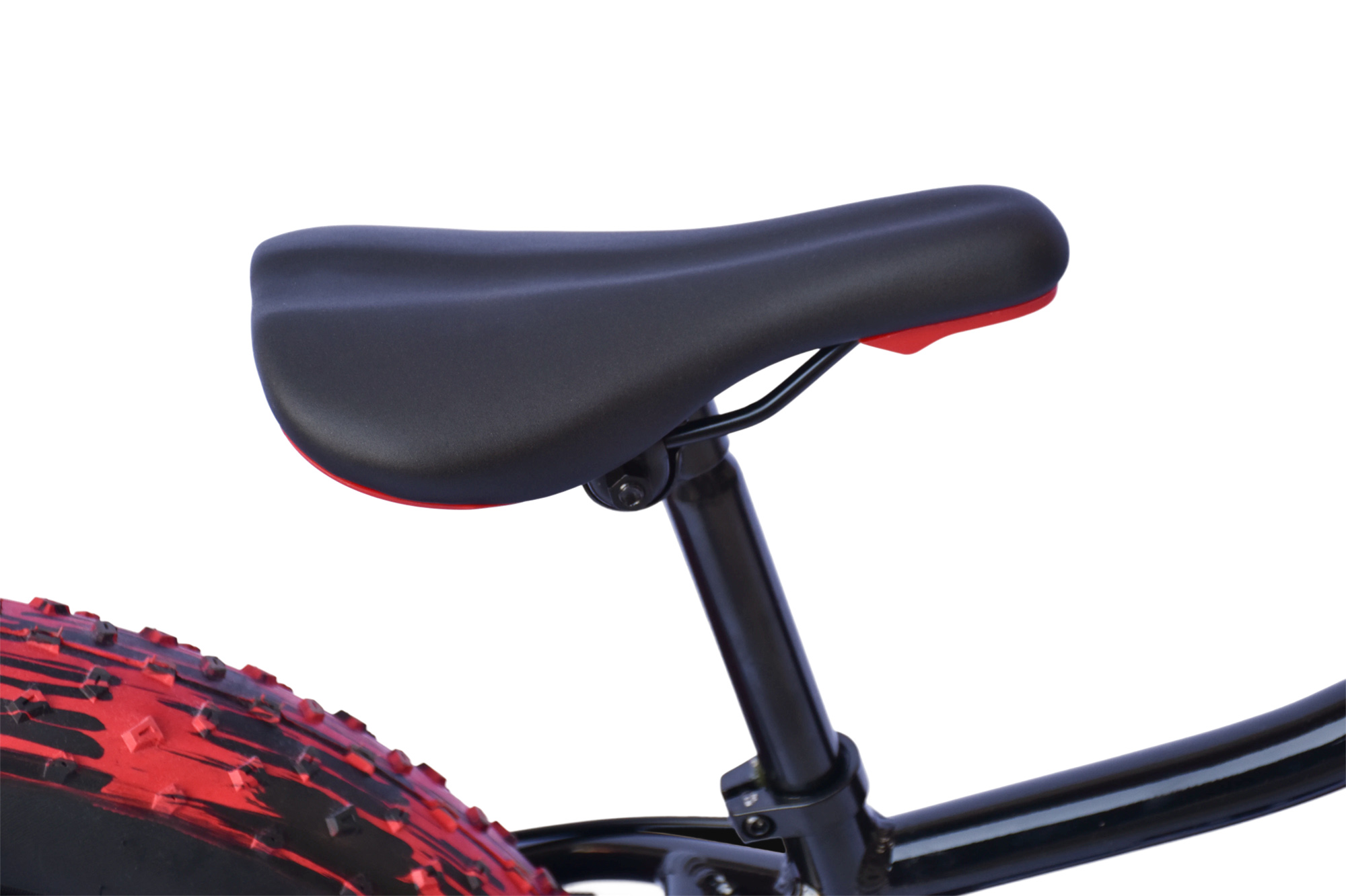 WYNN Fatbike 24 Zoll FAT1.0 schwarz-rot Rahmenh&ouml;he 30 cm Kinder 7 G&auml;nge mech. Scheibenbremse – Bild 5