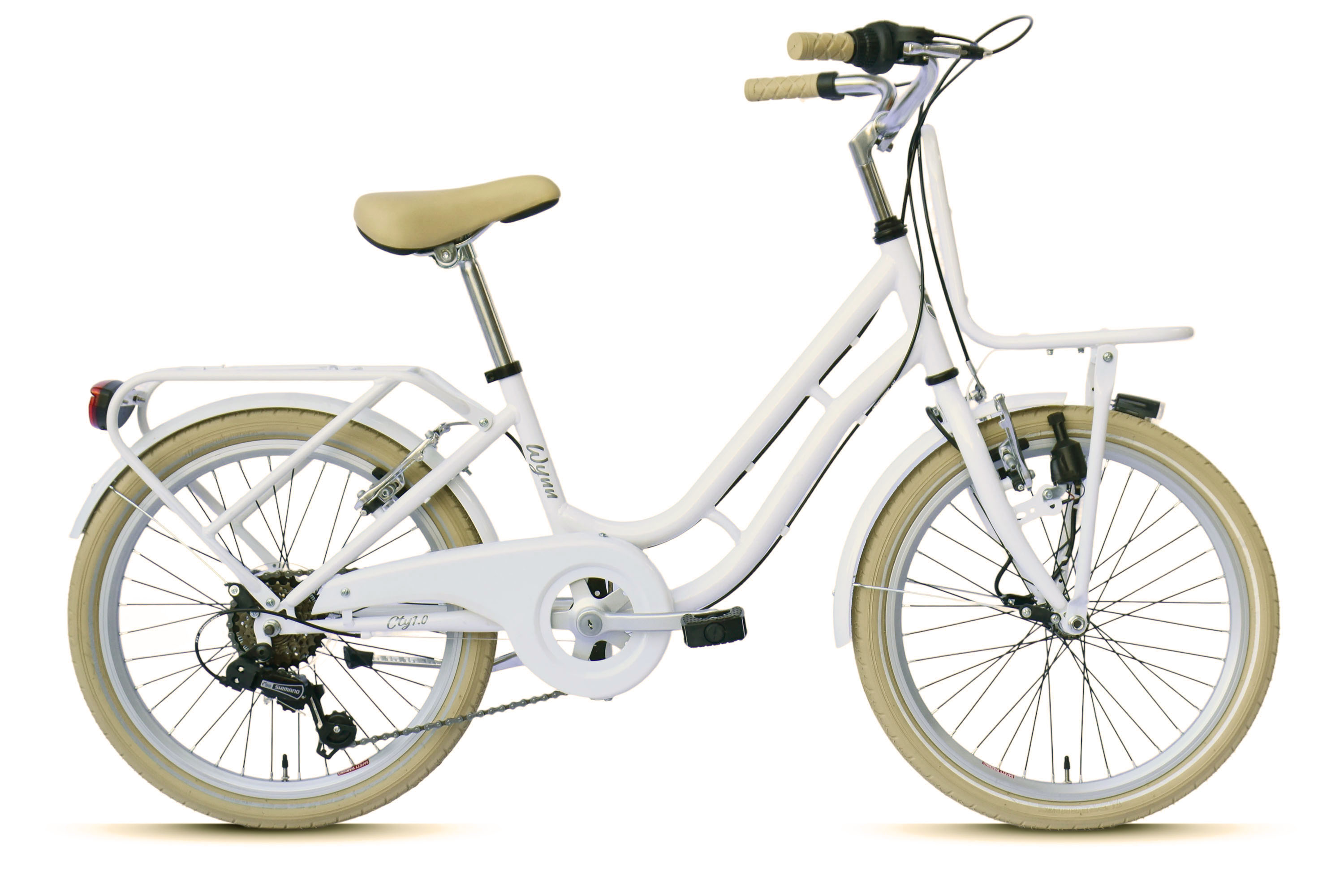 WYNN Kinderrad 20 Zoll KID1.0 wei&szlig; Rahmenh&ouml;he 30 cm 6 G&auml;nge V-Brake – Bild 1