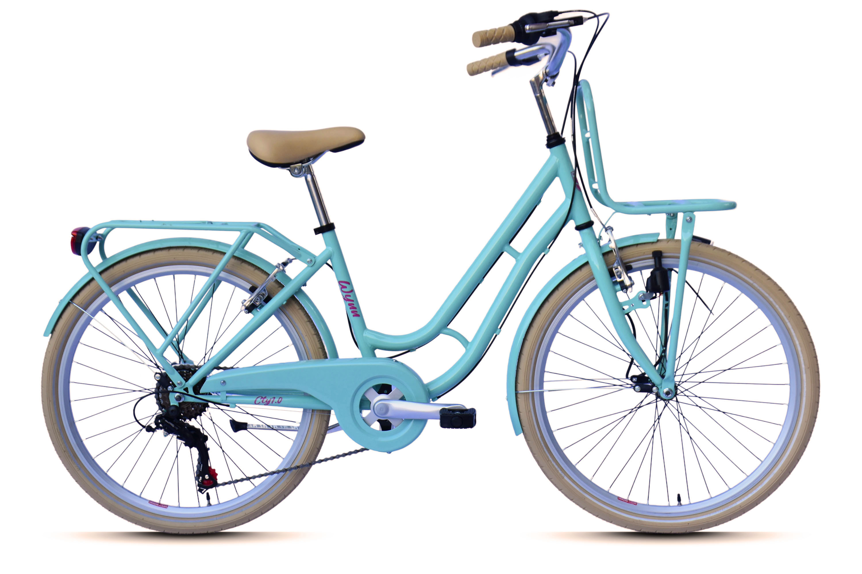 WYNN Kinderrad 24 Zoll KID1.0 t&uuml;rkis Rahmenh&ouml;he 38 cm 6 G&auml;nge V-Brake – Bild 1