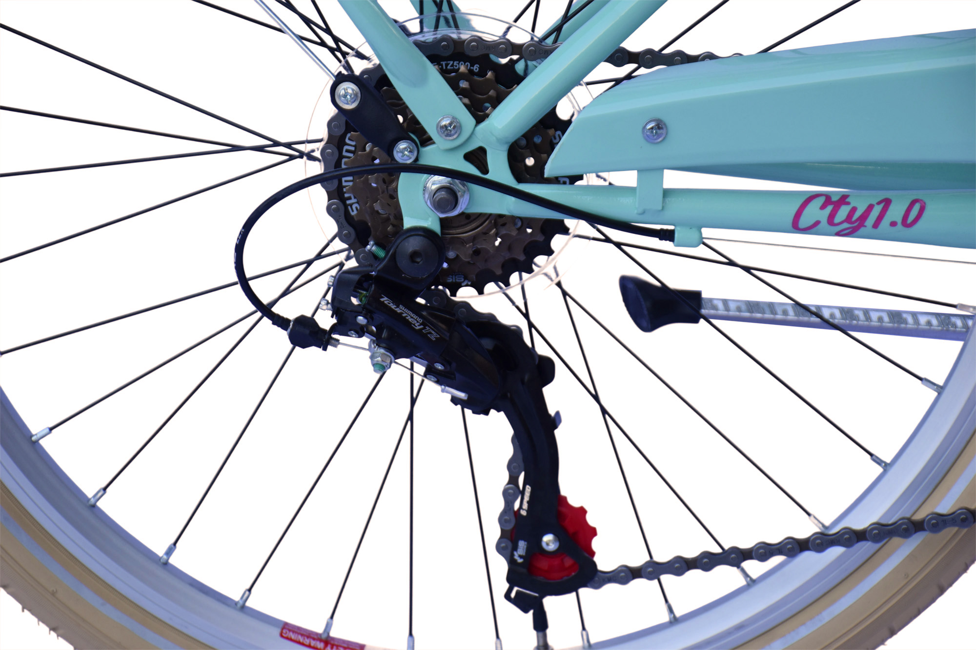 WYNN Kinderrad 24 Zoll KID1.0 t&uuml;rkis Rahmenh&ouml;he 38 cm 6 G&auml;nge V-Brake – Bild 5