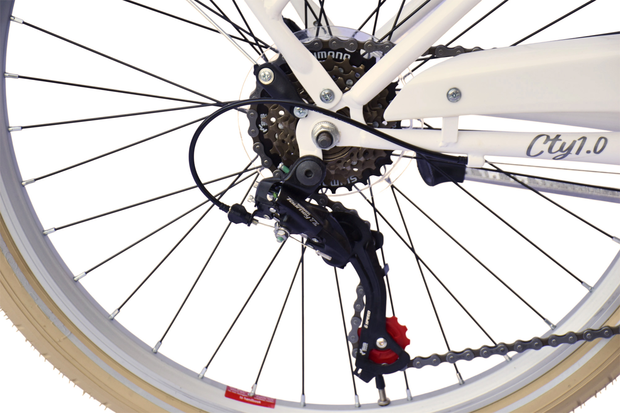 WYNN Kinderrad 24 Zoll KID1.0 wei&szlig; Rahmenh&ouml;he 38 cm 6 G&auml;nge V-Brake – Bild 5