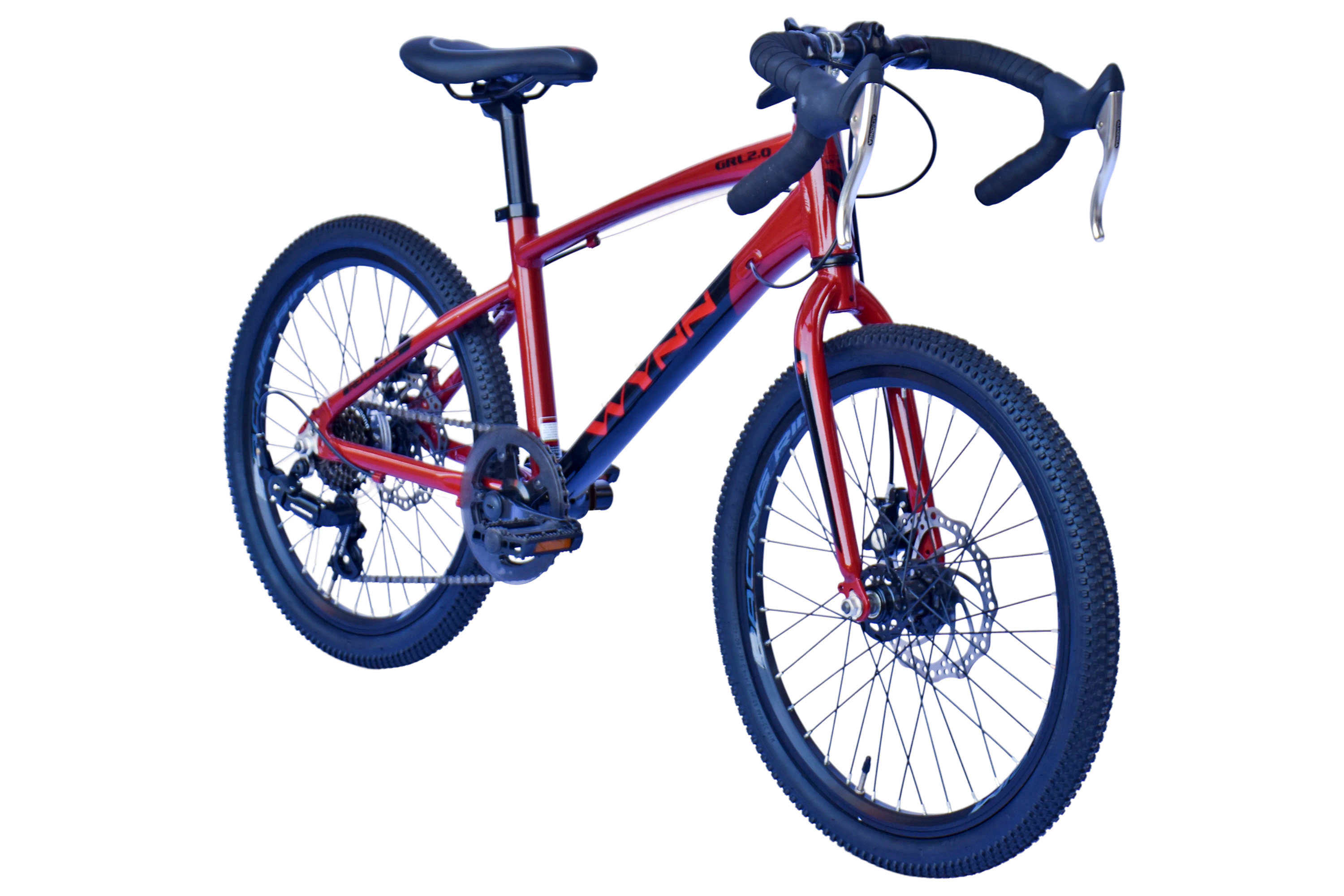 WYNN Kinderrad Gravelbike 20 Zoll GRL2.0 rot Rahmenh&ouml;he 30 cm 7 G&auml;nge mech. Scheibenbremse – Bild 2