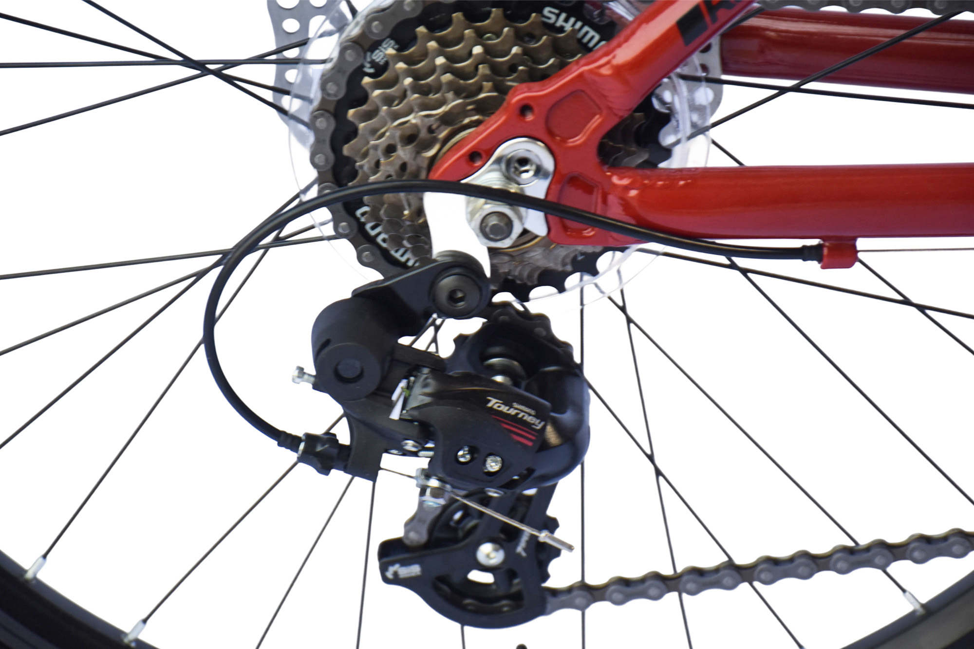 WYNN Kinderrad Gravelbike 24 Zoll GRL2.1 rot Rahmenh&ouml;he 36 cm 14 G&auml;nge mech. Scheibenbremse – Bild 3