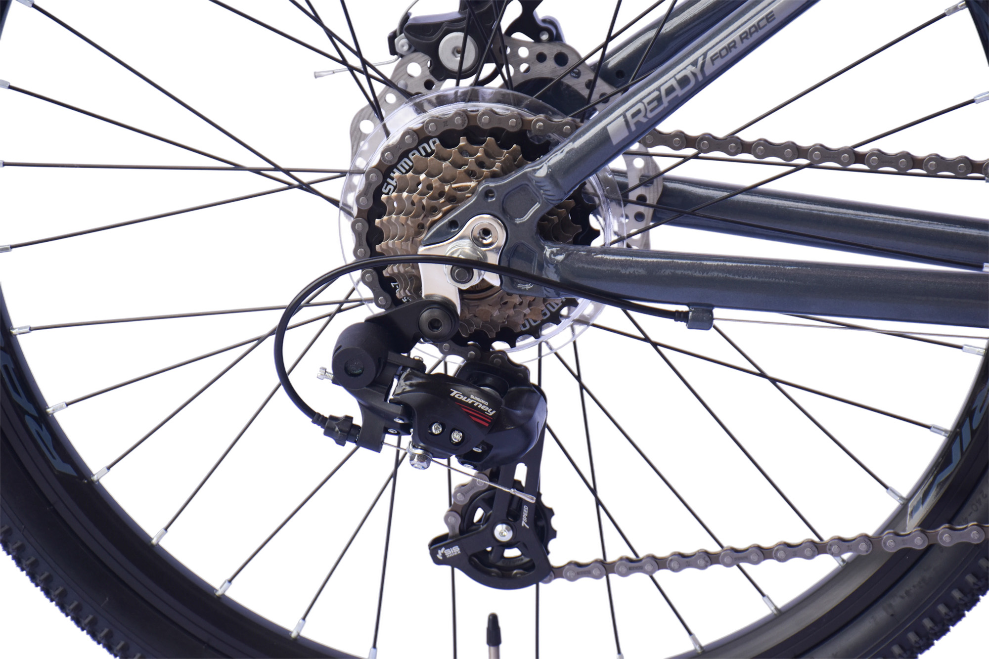 WYNN Kinderrad Gravelbike 24 Zoll GRL2.1 grau Rahmenh&ouml;he 36 cm 14 G&auml;nge mech. Scheibenbremse – Bild 4