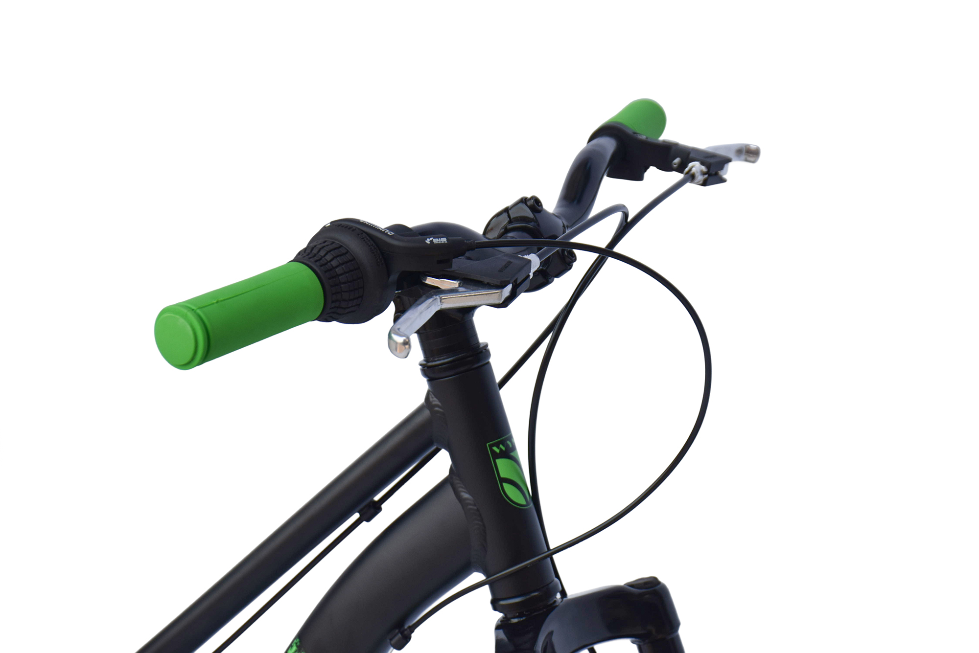 WYNN Fatbike 24 Zoll FAT1.0 schwarz-gr&uuml;n Rahmenh&ouml;he 30 cm Kinder 7 G&auml;nge mech. Scheibenbremse – Bild 3