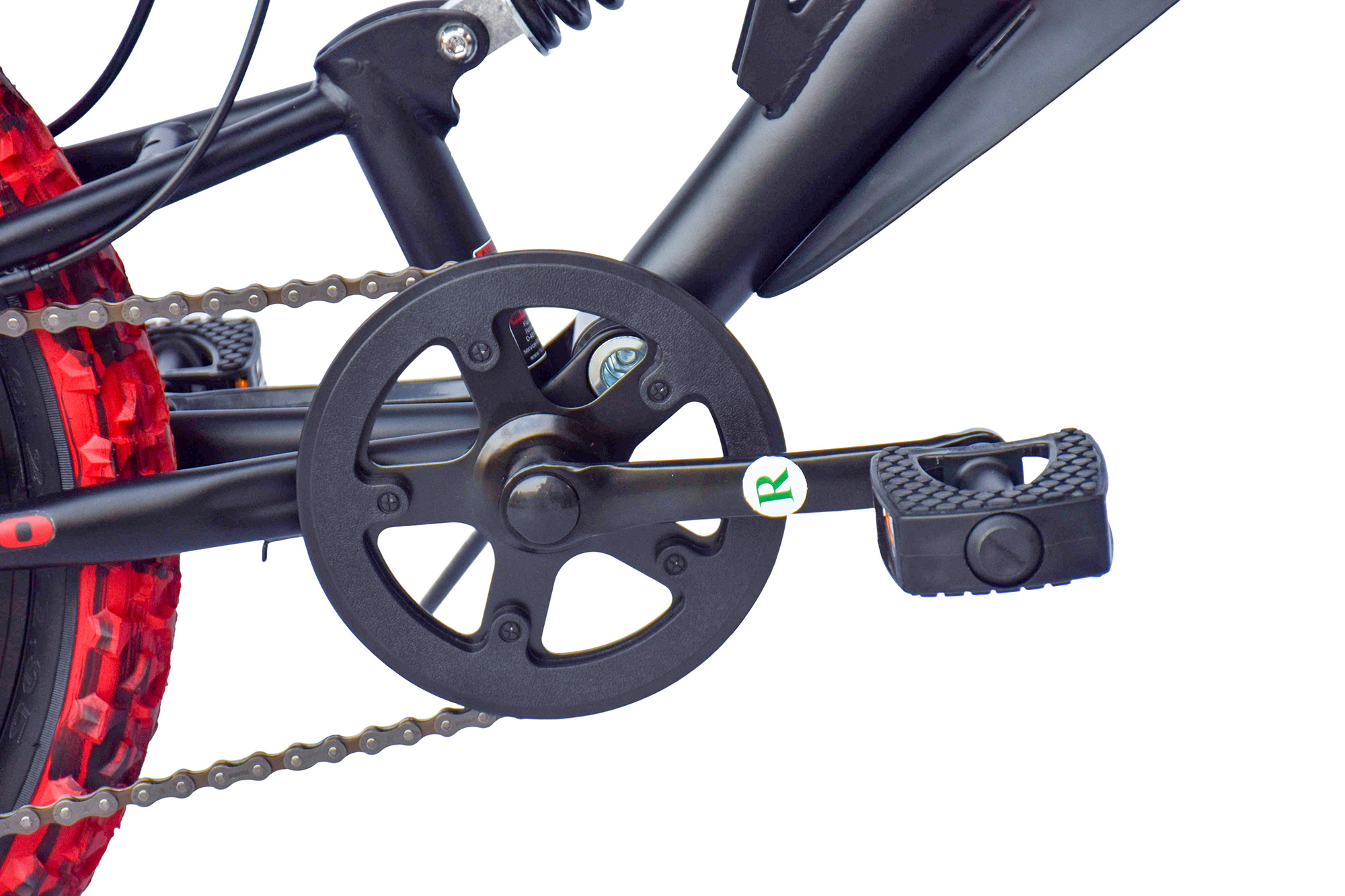 WYNN Mountainbike 20 Zoll KMB1.0 schwarz-rot 7 G&auml;nge mech. Scheibenbremse – Bild 4