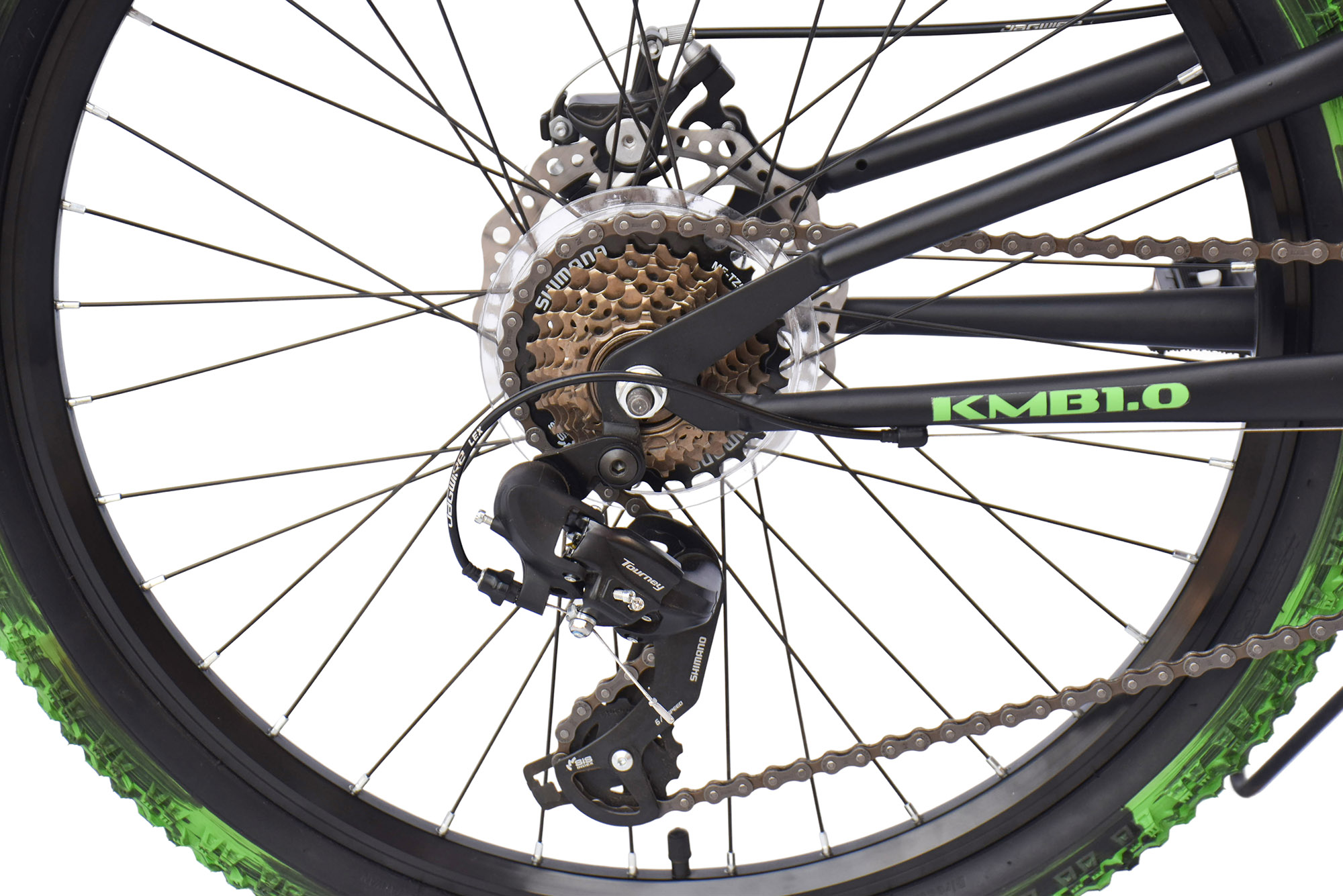 WYNN Mountainbike 24 Zoll KMB1.0 schwarz-gr&uuml;n 21 G&auml;nge mech. Scheibenbremse – Bild 5