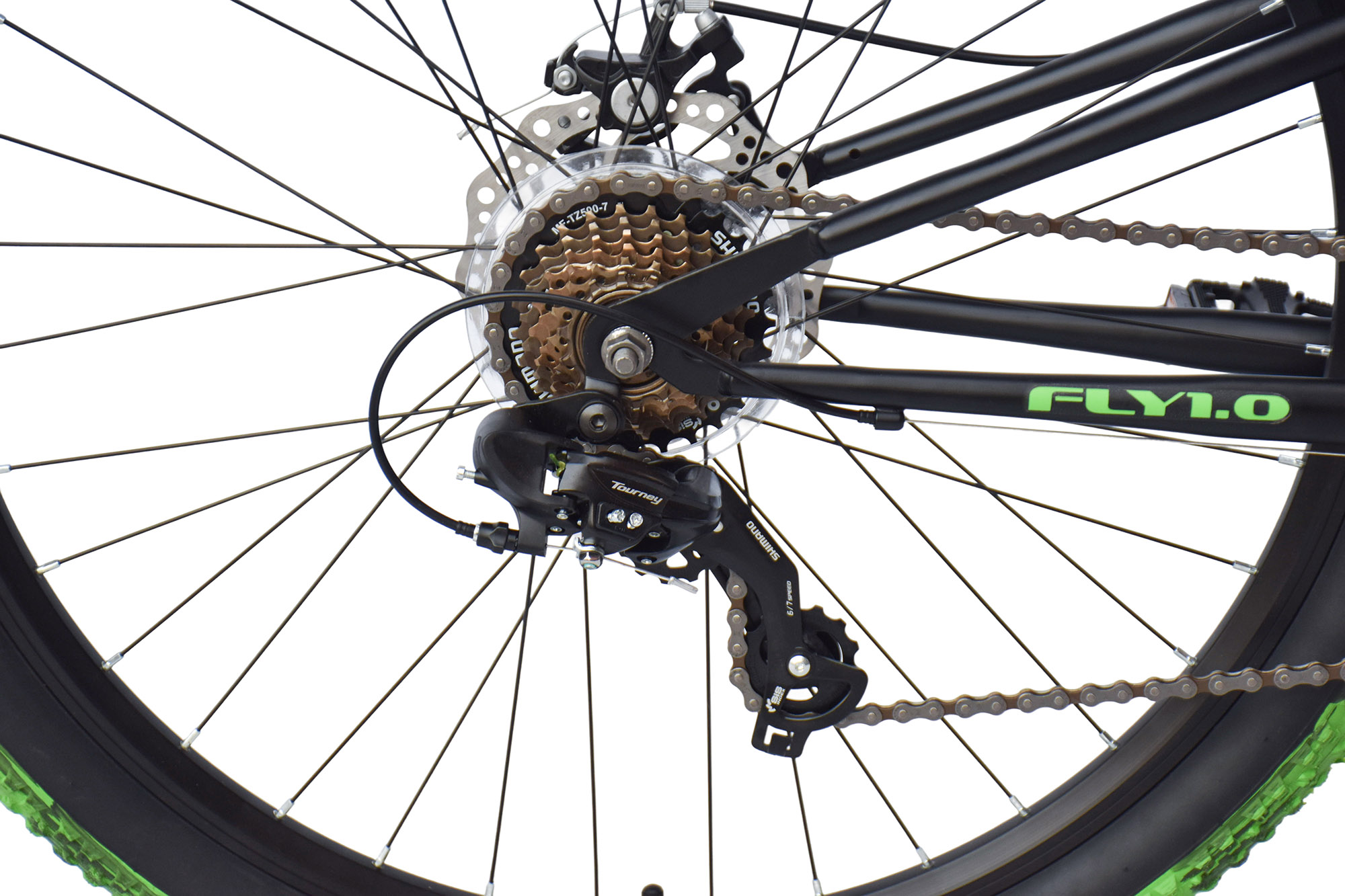 WYNN Mountainbike Fully 27,5 Zoll FLY1.0 schwarz-gr&uuml;n Rahmenh&ouml;he 46 cm 21 G&auml;nge – Bild 5