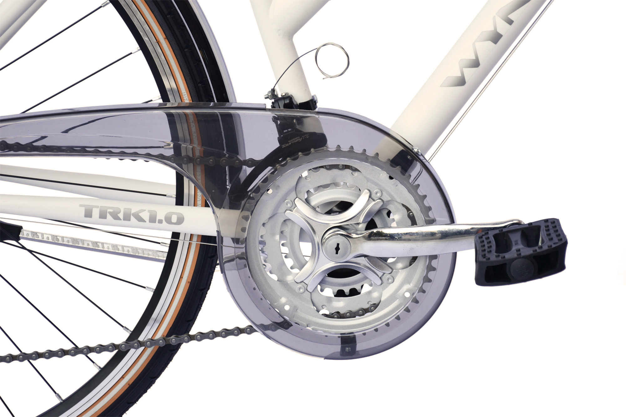 WYNN Trekkingrad 28 Zoll TRK1.0 wei&szlig; Rahmenh&ouml;he 48 cm Damen 21 G&auml;nge V-Brake – Bild 4