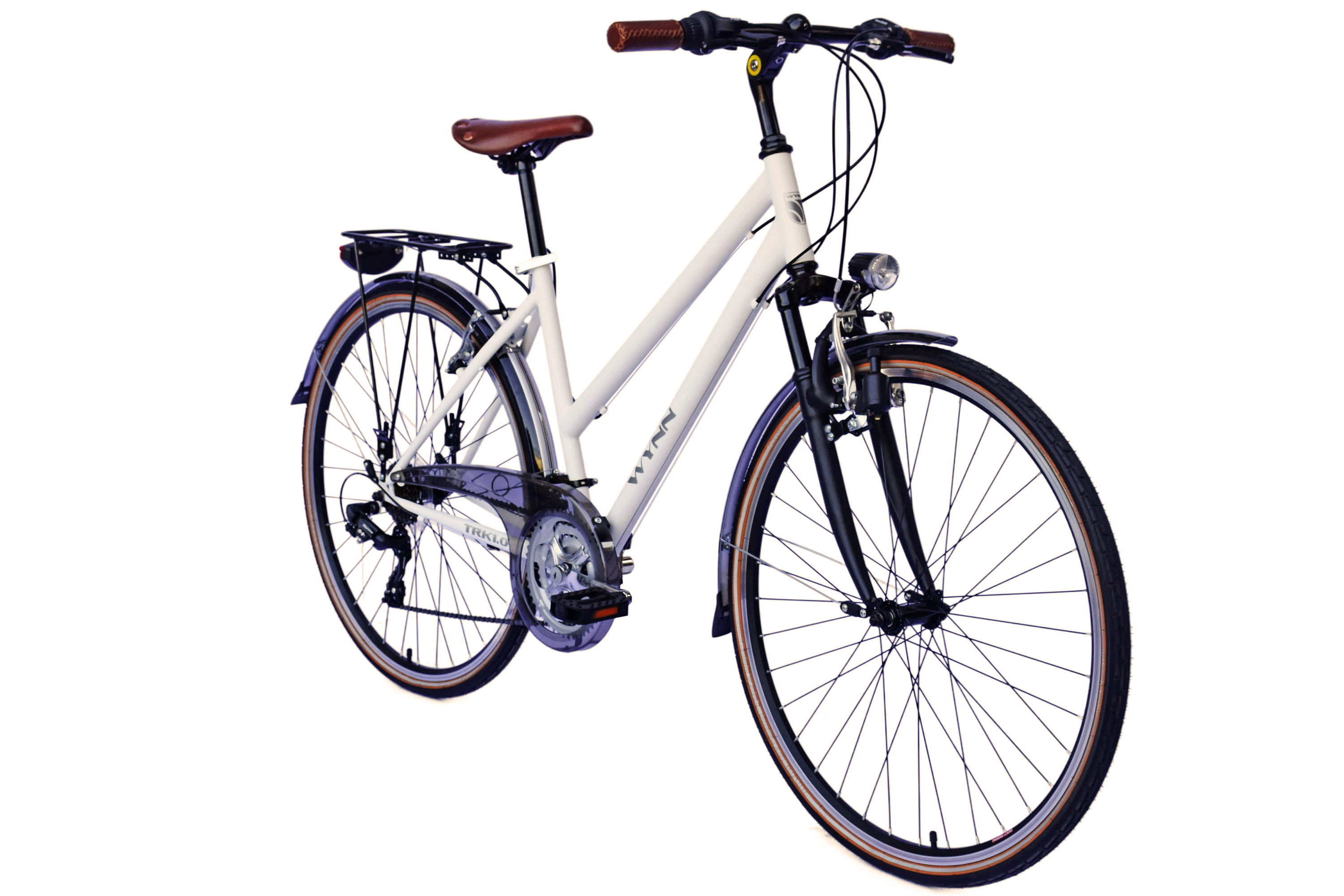 WYNN Trekkingrad 28 Zoll TRK1.0 wei&szlig; Rahmenh&ouml;he 53 cm Damen 21 G&auml;nge V-Brake – Bild 2