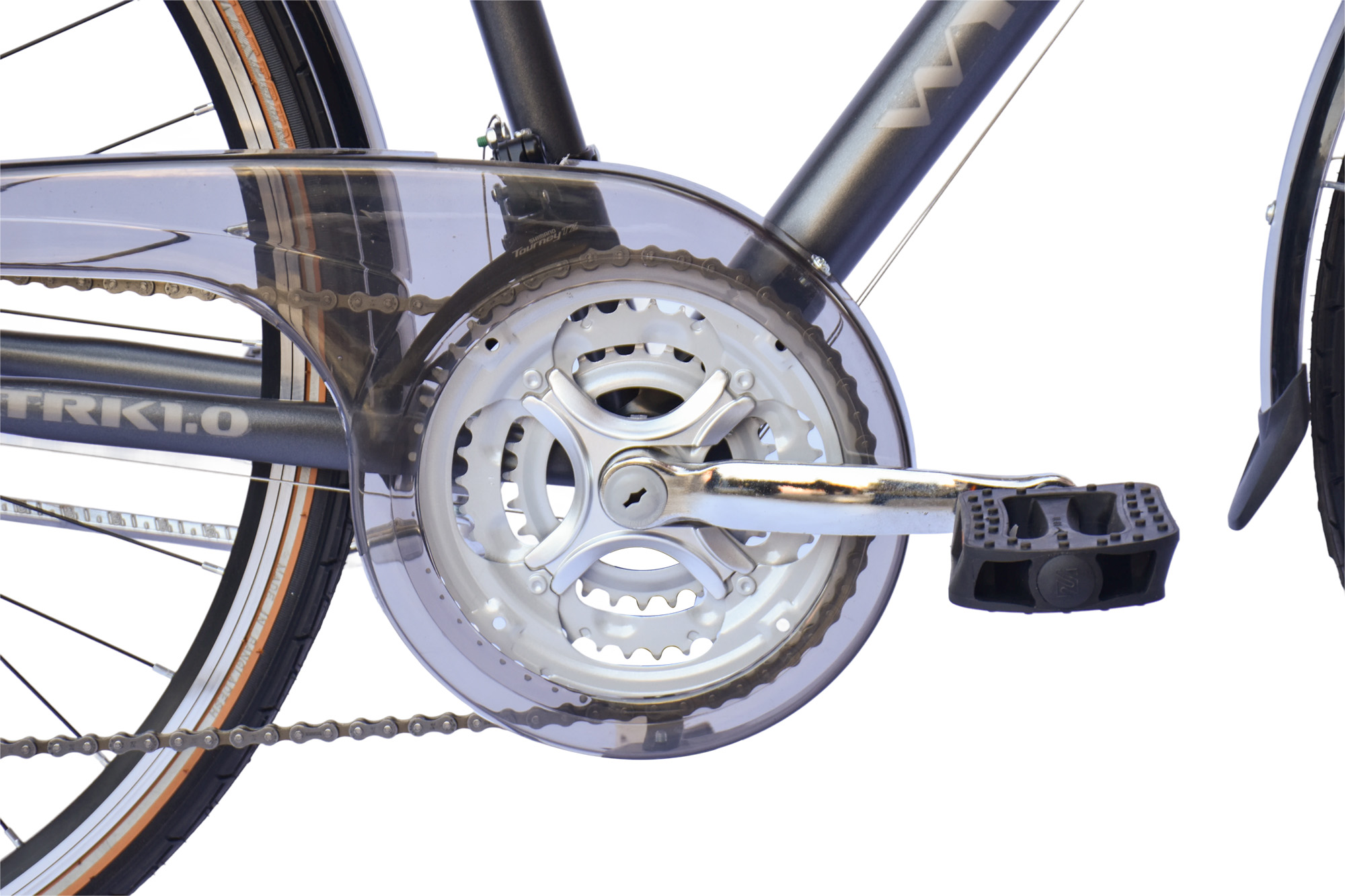 WYNN Trekkingrad 28 Zoll TRK1.0 grau Rahmenh&ouml;he 53 cm Damen 21 G&auml;nge V-Brake – Bild 4