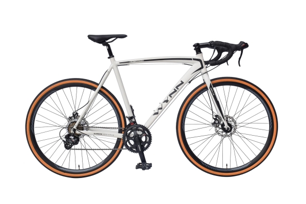 WYNN Gravelbike 28 Zoll GRL1.0 weiß Rahmenhöhe 58 cm 14 Gänge mech. Scheibenbremse