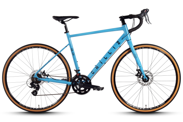 CHILLIZ Gravelbike 28 Zoll GL.01 blau Rahmenhöhe 60 cm Damen Herren 14 Gänge mech. Scheibenbremse