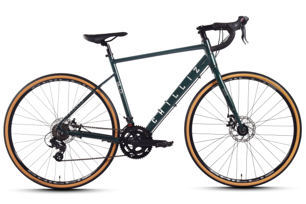 CHILLIZ Gravelbike 28 Zoll GL.01 grün Rahmenhöhe 57 cm Damen Herren 14 Gänge mech. Scheibenbremse