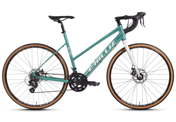 CHILLIZ Gravelbike 28 Zoll GL.03 türkis Rahmenhöhe 57 cm Damen 14 Gänge mech. Scheibenbremse