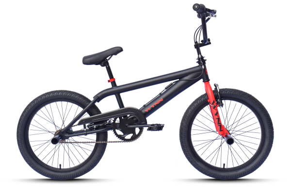 WYNN BMX Freestyle 20 Zoll XX1.0 schwarz-rot Rahmenhöhe 28 cm Kinder Erwachsene V-Brake