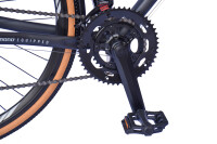 WYNN Gravelbike 28 Zoll GRL1.1 grau Rahmenhöhe 54 cm Damen Herren 14 Gänge Gepäckträger Schutzbleche
