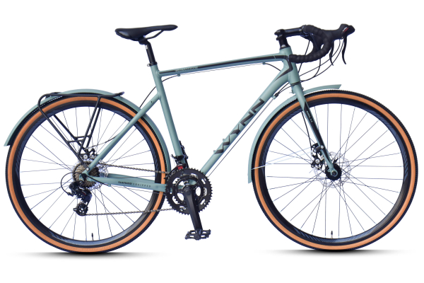 WYNN Gravelbike 28 Zoll GRL1.1 grün Rahmenhöhe 56 cm Damen Herren 14 Gänge Gepäckträger Schutzbleche