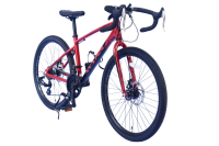 WYNN Kinderrad Gravelbike 24 Zoll GRL2.1 rot Rahmenhöhe 36 cm 14 Gänge mech. Scheibenbremse