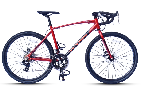 WYNN Kinderrad Gravelbike 26 Zoll GRL2.2 rot Rahmenhöhe 46 cm 14 Gänge mech. Scheibenbremse