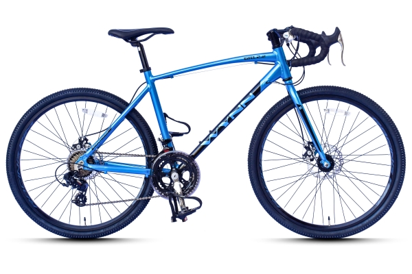 WYNN Kinderrad Gravelbike 26 Zoll GRL2.2 blau Rahmenhöhe 46 cm 14 Gänge mech. Scheibenbremse