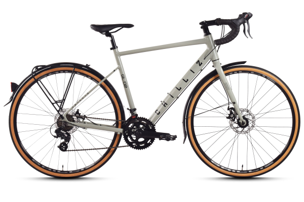 CHILLIZ Gravelbike 28 Zoll GL.02 grau Rahmenhöhe 57 cm Damen Herren 14 Gänge mech. Scheibenbremse