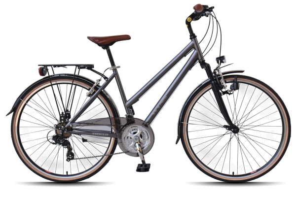 WYNN Trekkingrad 28 Zoll TRK1.0 grau Damen 21 Gänge V-Brake