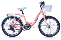 CHILLIZ Kinderrad 20 Zoll CHD.02 rosa Rahmenhöhe 33 cm 6 Gänge V-Brake
