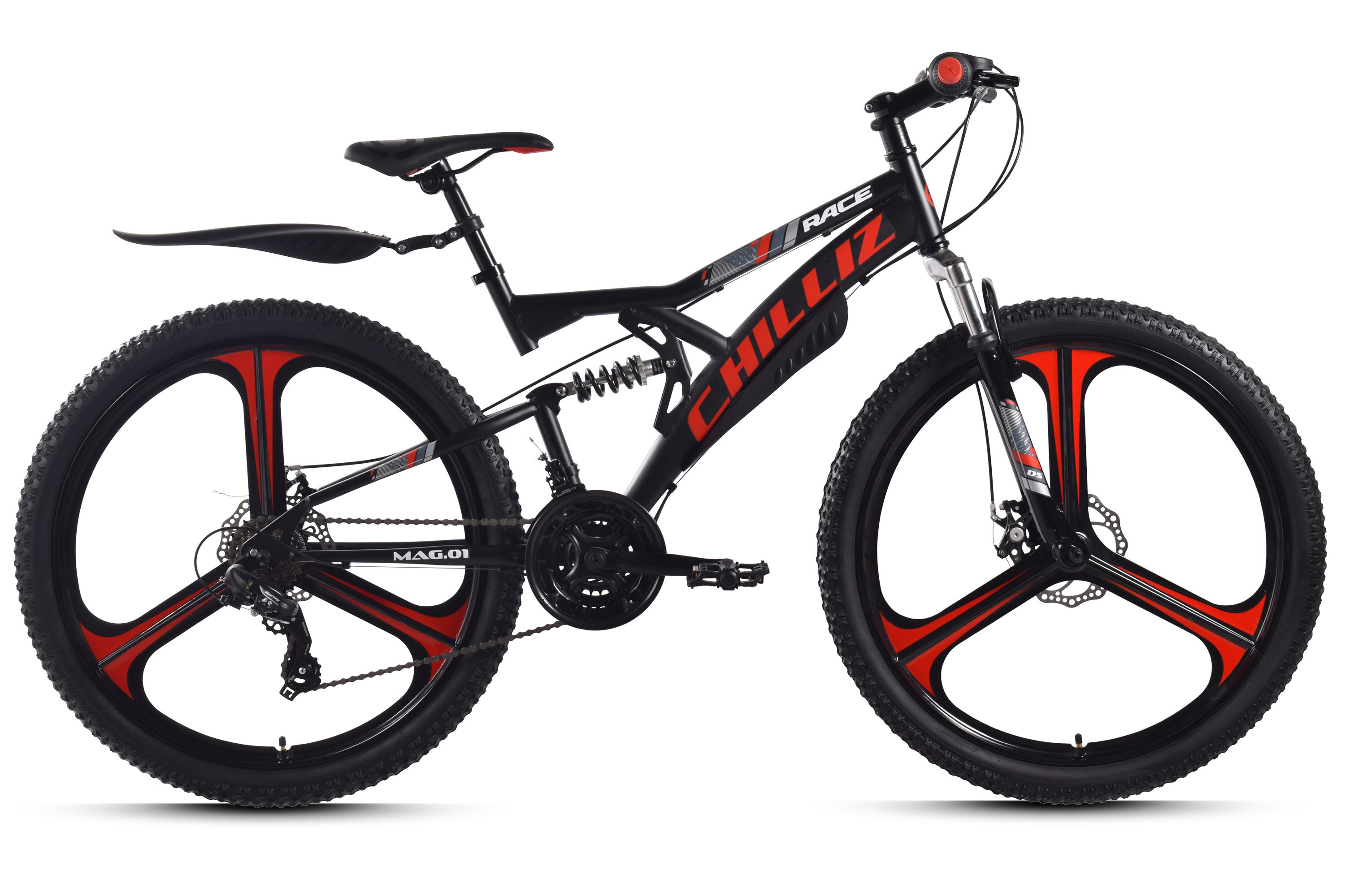 CHILLIZ Mountainbike Fully 26 Zoll MAG.01 schwarz-rot Rahmenhhe 42 c,  304,95