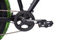 WYNN Fatbike 24 Zoll FAT1.0 schwarz-grün Rahmenhöhe 30 cm Kinder 7 Gänge mech. Scheibenbremse