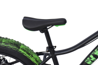 WYNN Fatbike 24 Zoll FAT1.0 schwarz-grün Rahmenhöhe 30 cm Kinder 7 Gänge mech. Scheibenbremse