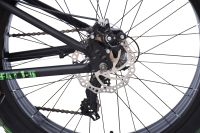 WYNN Fatbike 24 Zoll FAT1.0 schwarz-grün Rahmenhöhe 30 cm Kinder 7 Gänge mech. Scheibenbremse