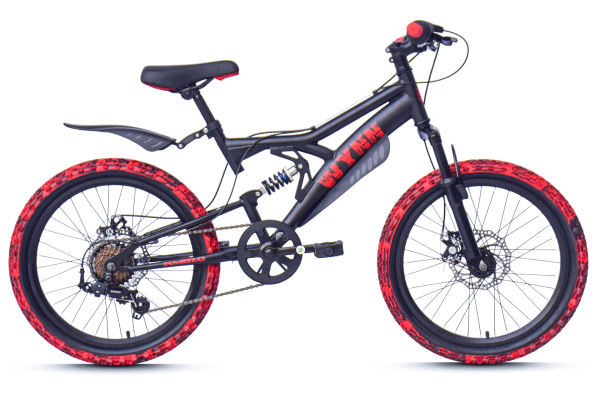 WYNN Mountainbike 20 Zoll KMB1.0  schwarz-rot 7 Gänge