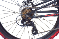 WYNN Mountainbike 24 Zoll KMB1.0  schwarz-rot 21 Gänge mech. Scheibenbremse