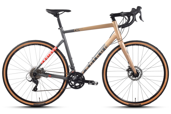 REDLOUD Gravelbike 28 Zoll GA.02 gold Rahmenhöhe 54 cm 16 Gänge mech. Scheibenbremse