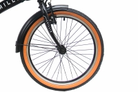 CHILLIZ Faltrad 20 Zoll FLD.01 schwarz Rahmenhöhe 33 cm Damen Herren Klapprad 6 Gänge V-Brake