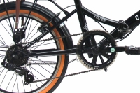 CHILLIZ Faltrad 20 Zoll FLD.01 schwarz Rahmenhöhe 33 cm Damen Herren Klapprad 6 Gänge V-Brake