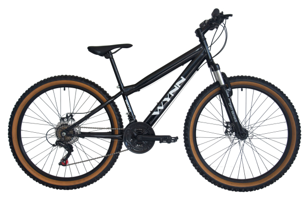 WYNN Mountainbike 26 Zoll DIRT1.0 schwarz Rahmenhöhe 33 cm Damen Herren 18 Gänge