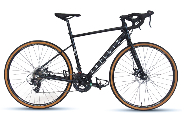 CHILLIZ Gravelbike 28 Zoll GL.01 schwarz-glänzend Rahmenhöhe 57 cm 14 Gänge mech. Scheibenbremse