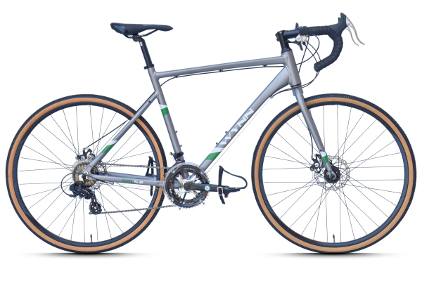 WYNN Gravelbike 28 Zoll GRL5.0 silber-weiß Damen Herren 14 Gänge