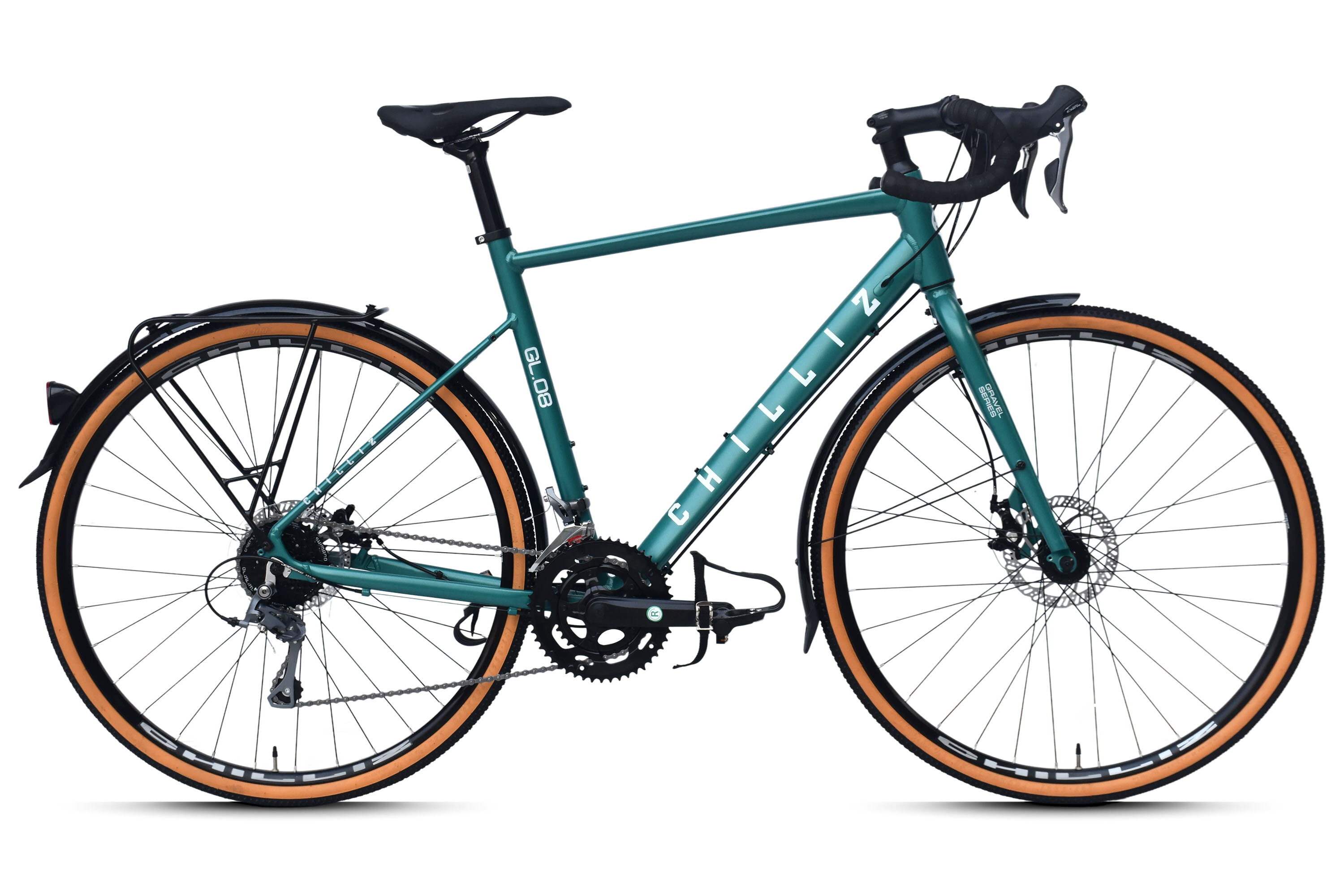 CHILLIZ gravel bike 28 inch GL.08 green 16 gears mechanical disc brak,  469,95